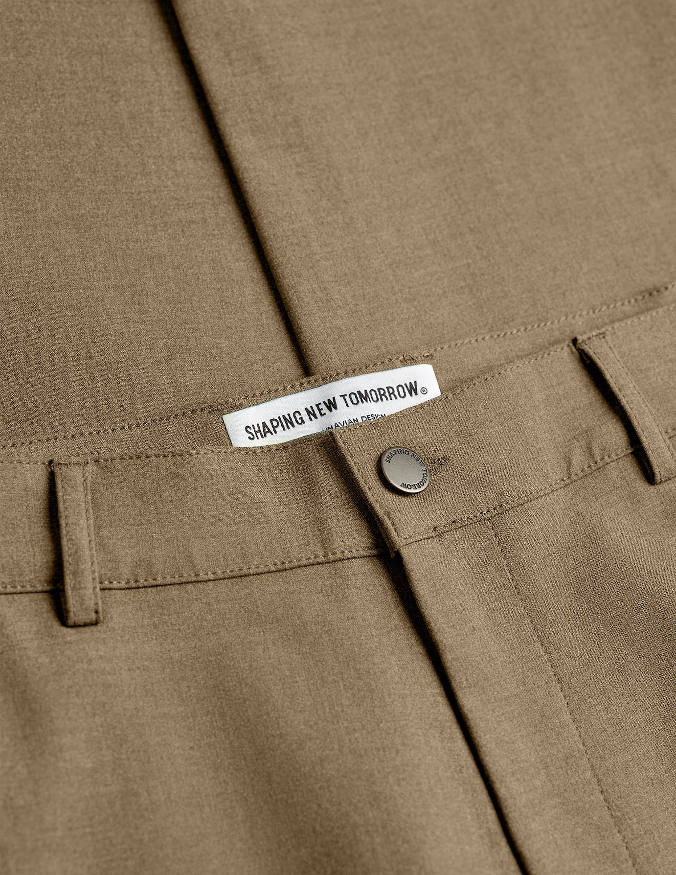 Essential Pants Slim Vintage Brown Melange